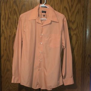 🤗Men’s Large Light orange/pink Dress Shirt